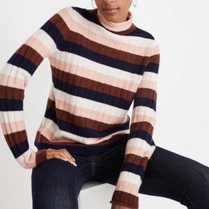 Madewell Striped Evercrest Turtleneck Sweater NWT Small